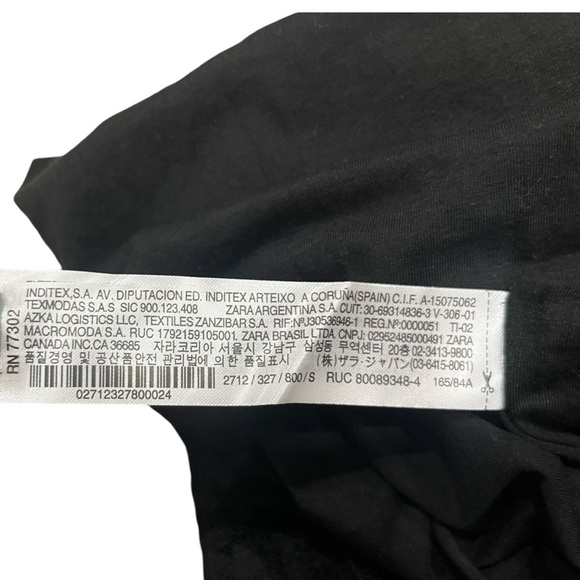 Zara Classic Black Lined Bodycon spaghetti Strap Lace Mini Dress | Size Small - Picture 8 of 8